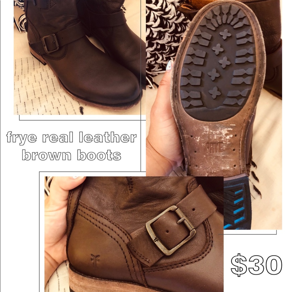 Frye Brown Leather Boots